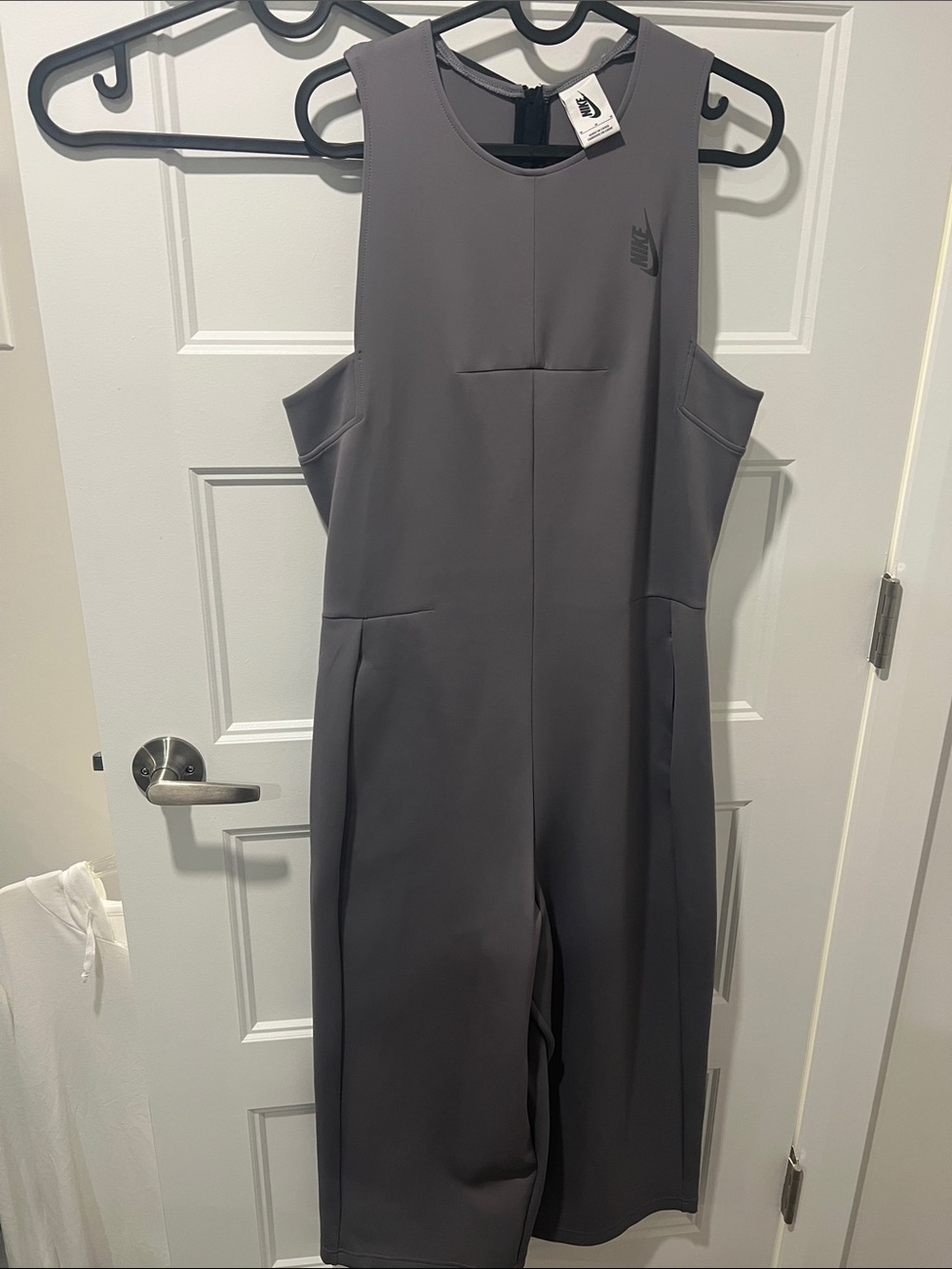 Nike Women's Gray Sleeveless Athletic Jumpsuit